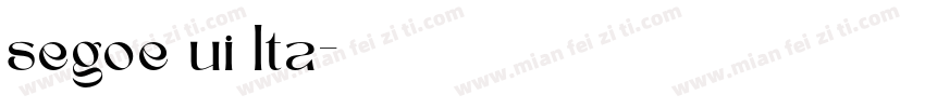 segoe ui lta字体转换